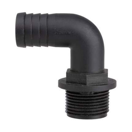 M637/1 Conexión curva con rosca externa 1" para Manguera. 1 pieza.