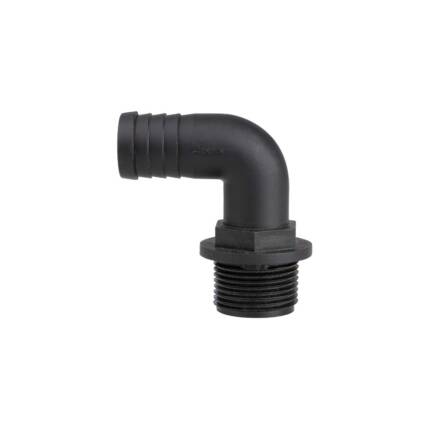 M637/1A Conector curvo Rosca H 1/2" para manguera 1/2". 1 pieza.