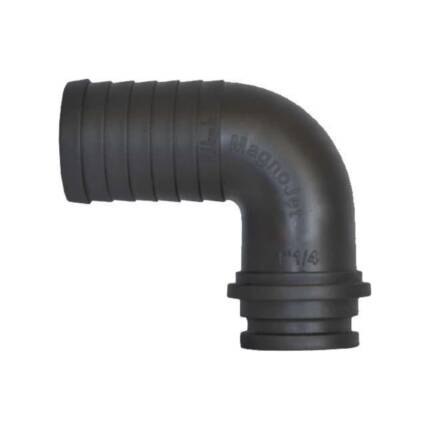 M637/2H Conexión curva 90º con anillo para manguera . 1 pieza.