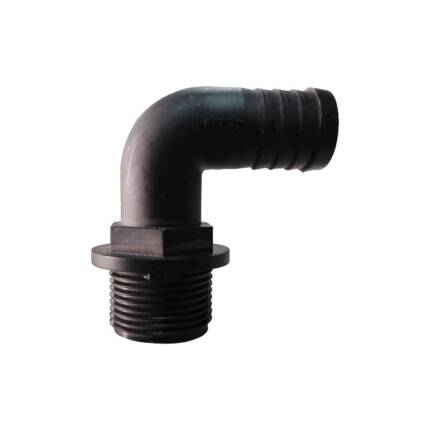 M637/1C Conexión curva con rosca externa 1" para Manguera. 1 pieza.